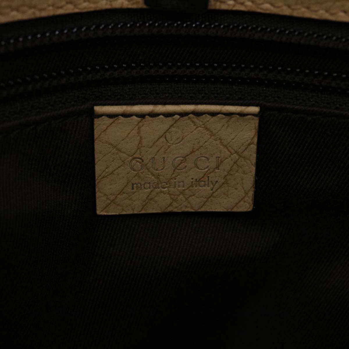 GUCCI GG Canvas Hand Bag PVC Leather Beige 117551  45968