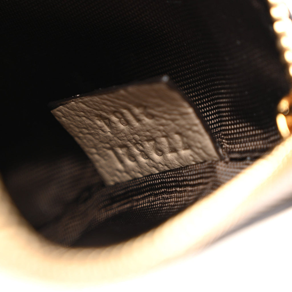 Gucci GG Supreme Monogram Selleria Key Case Mystic White Oatmeal