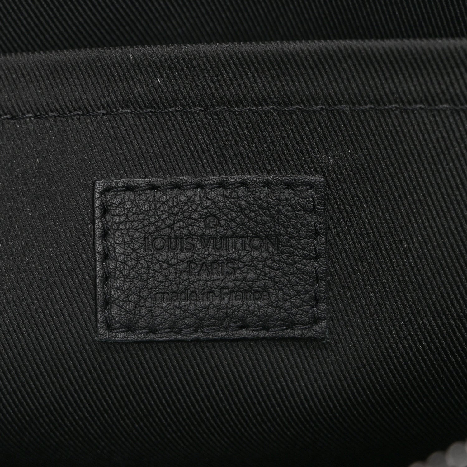 Louis Vuitton Shadow Calfskin Monogram Pochette Voyage Souple Black