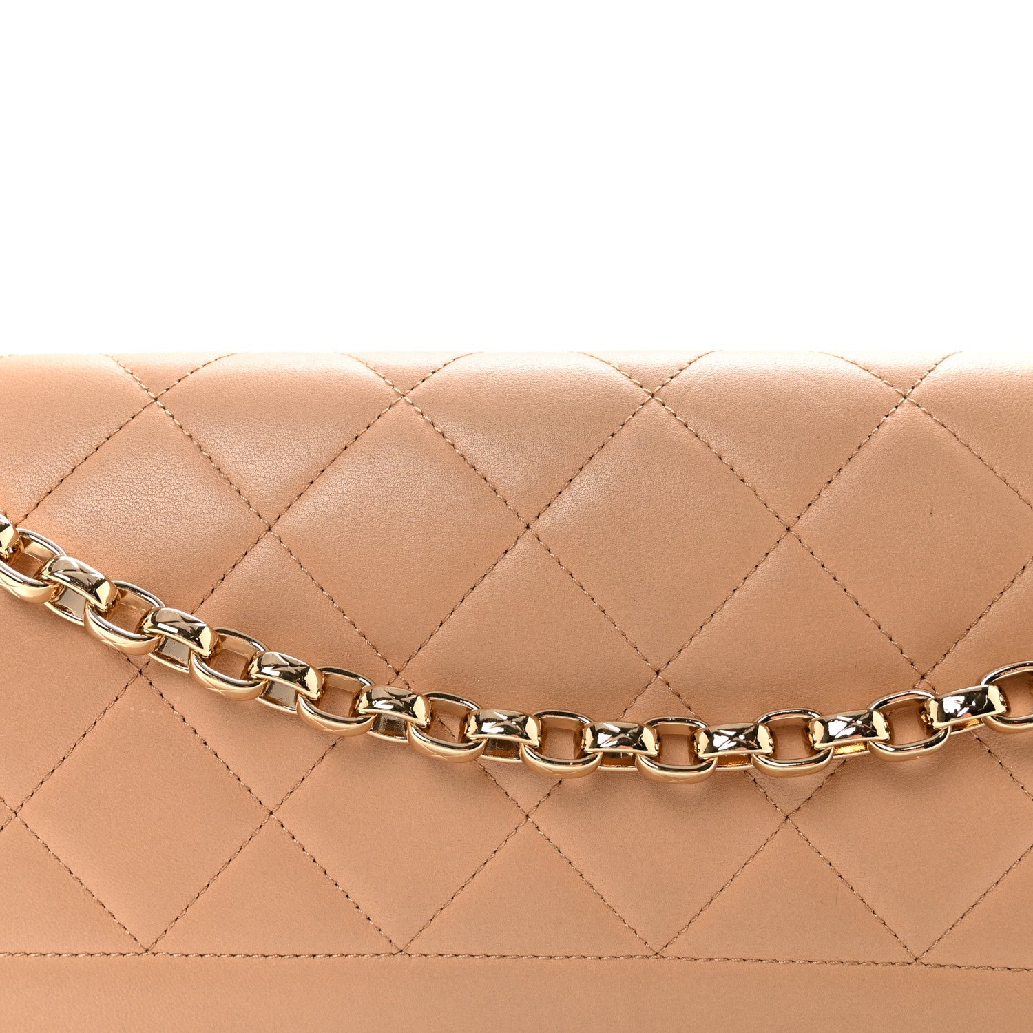 Chanel Lambskin Quilted Large Chic With Me Flap Beige