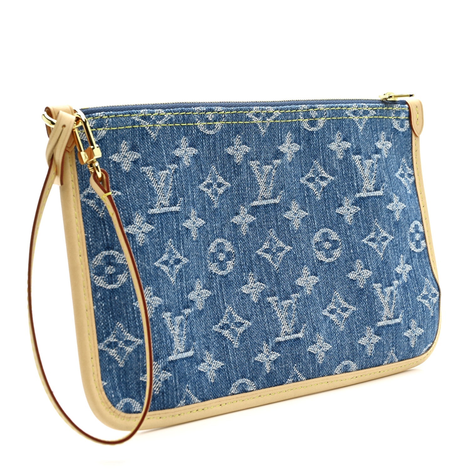 Louis Vuitton Denim Monogram Jacquard Neverfull MM GM Pochette Blue