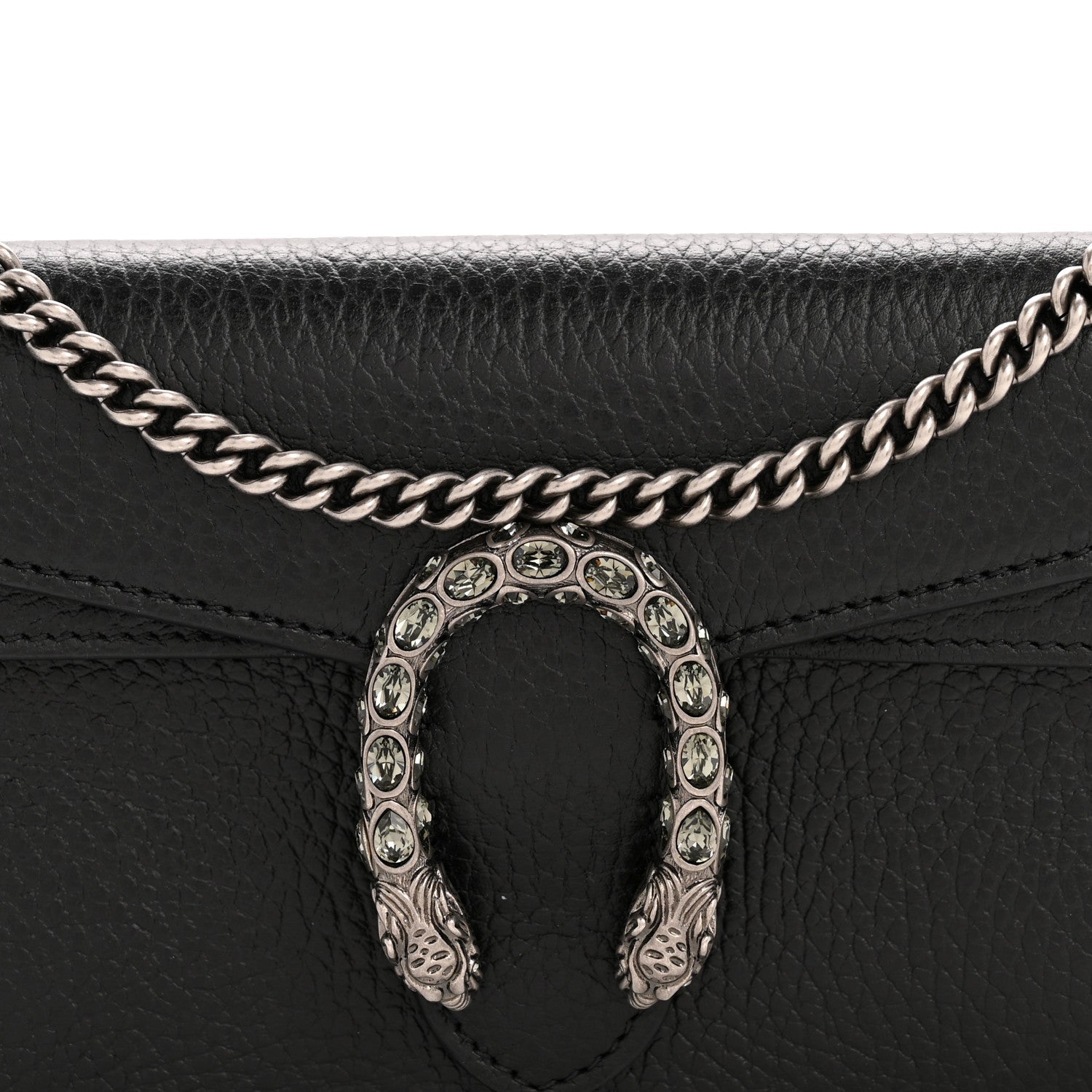 Gucci Calfskin Super Mini Dionysus Shoulder Bag Black