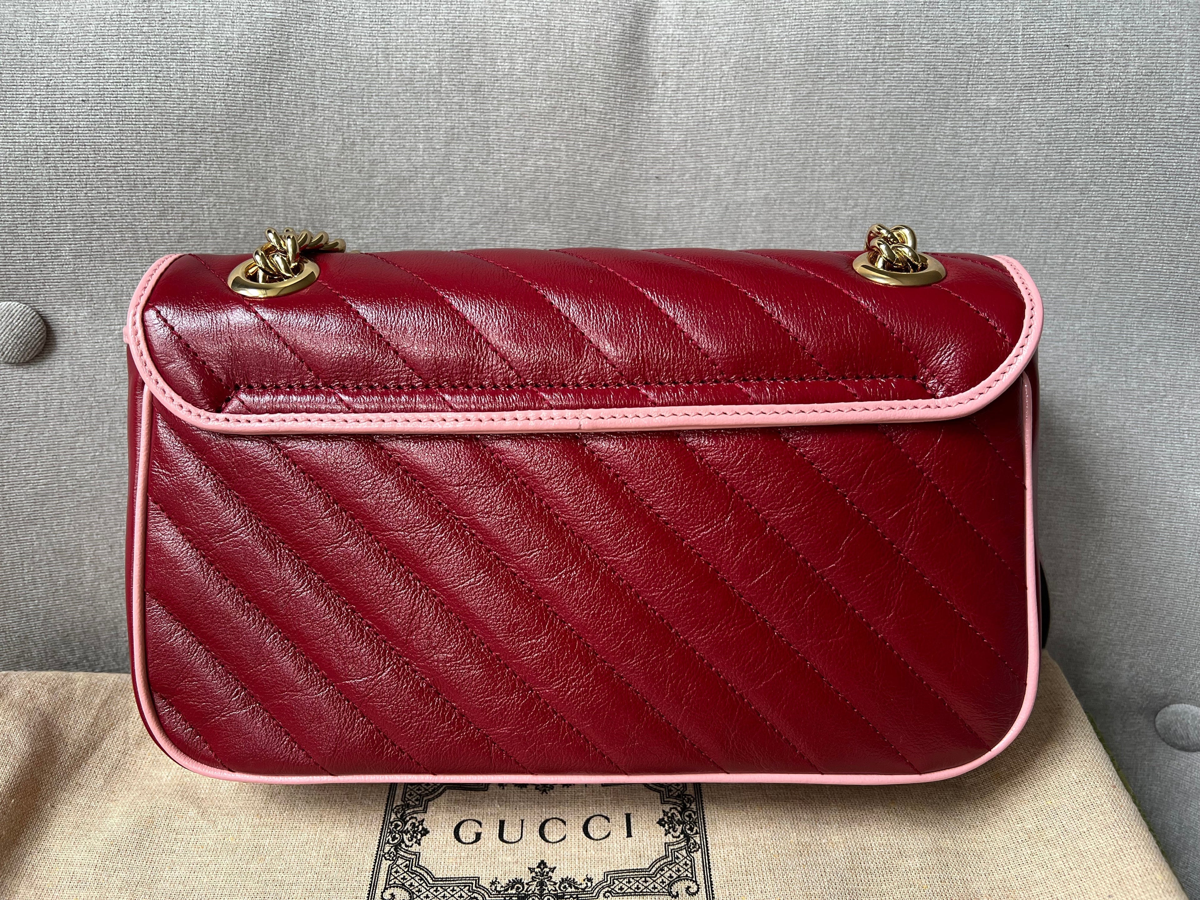 Gucci GG Torchon Pink Marmont Small Shoulder Bag