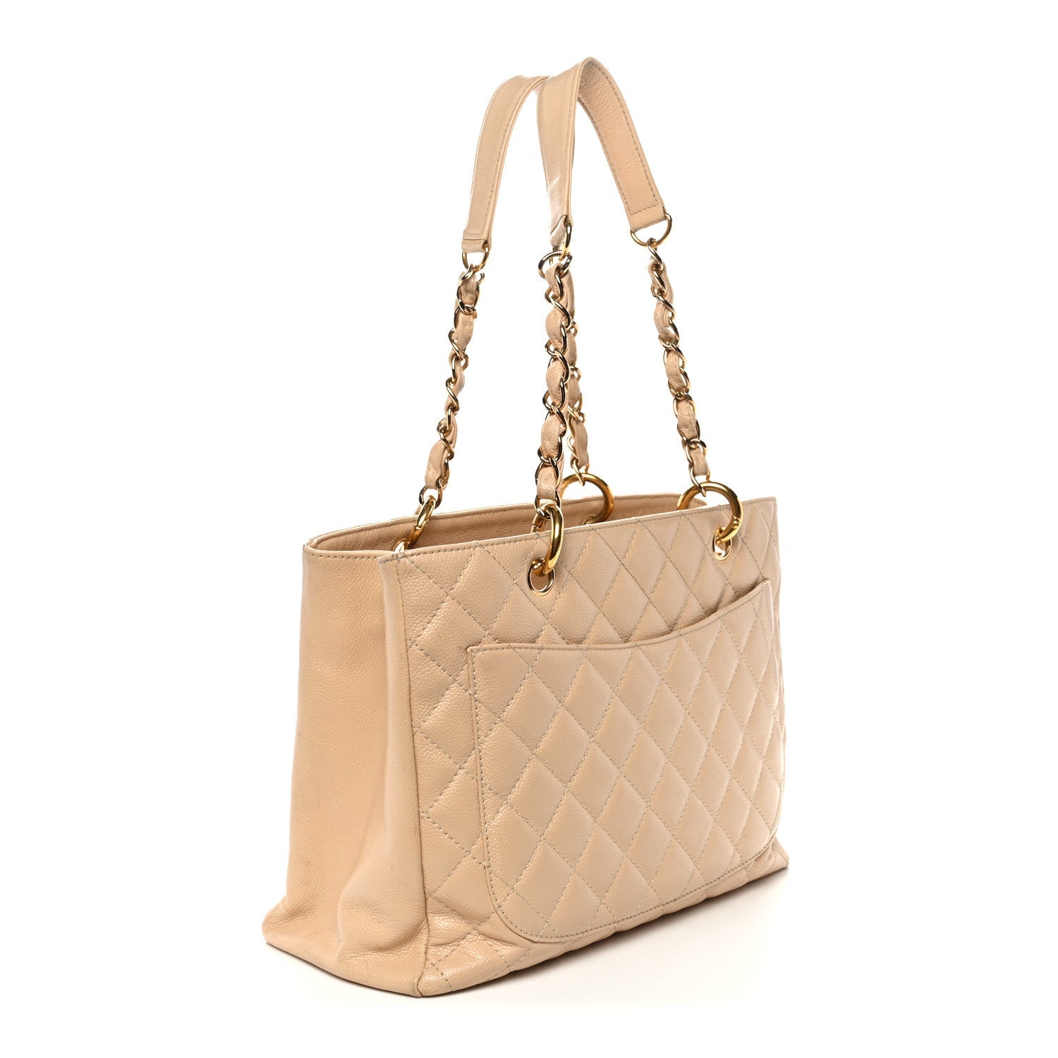 Chanel Caviar Quilted Grand Shopping Tote GST Beige