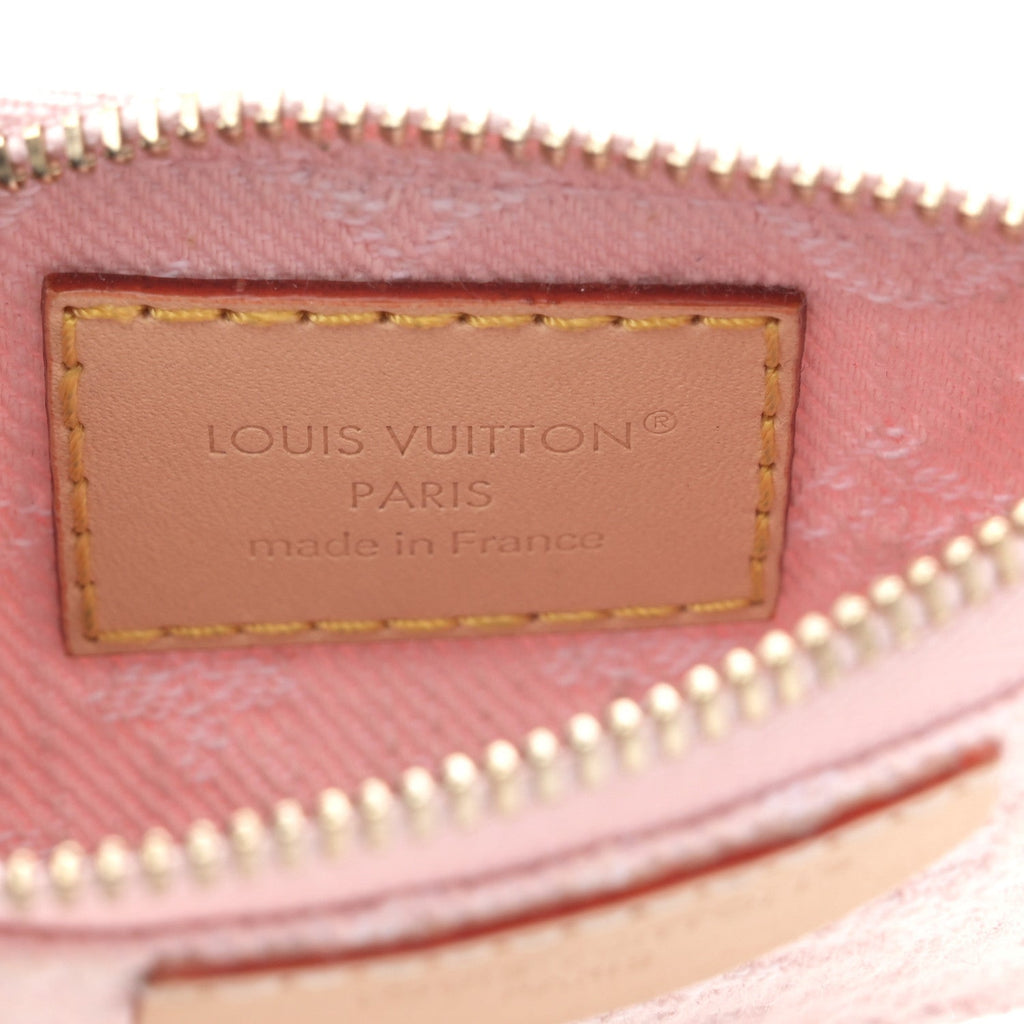 Louis Vuitton Monogram Denim Key Pouch Washed Pink