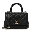 Chanel Caviar Quilted Extra Mini Coco Handle Flap Black