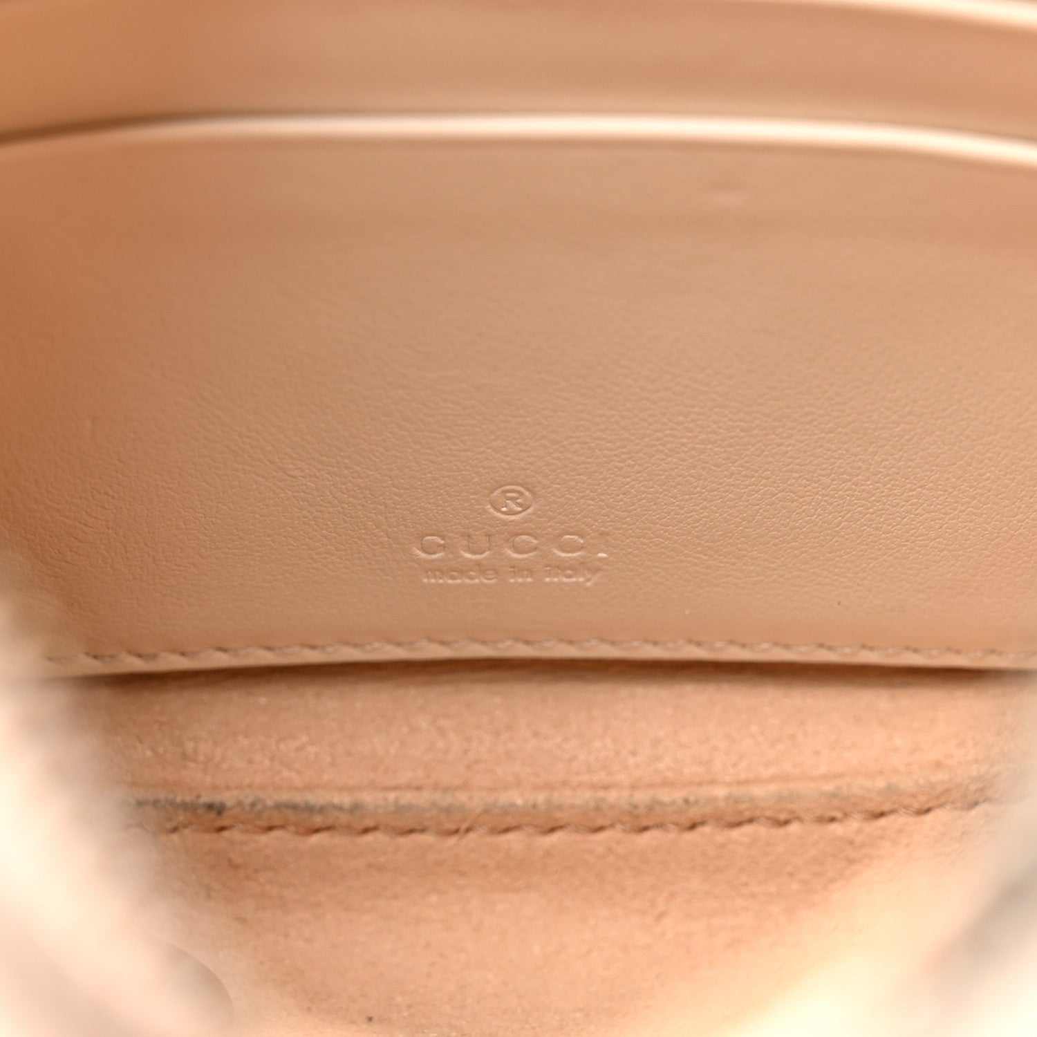 Gucci Calfskin Matelasse Chevron Mini GG Marmont Half Moon Hobo Mystic White
