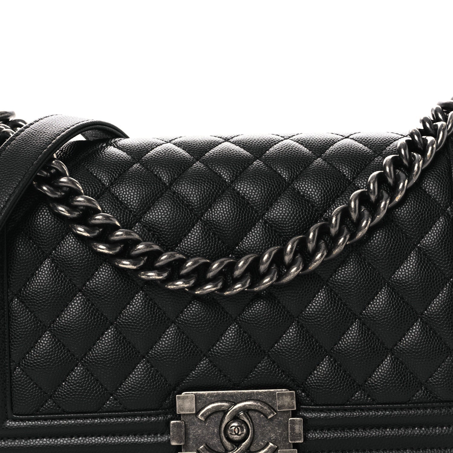Chanel Caviar Quilted Medium Boy Flap Black