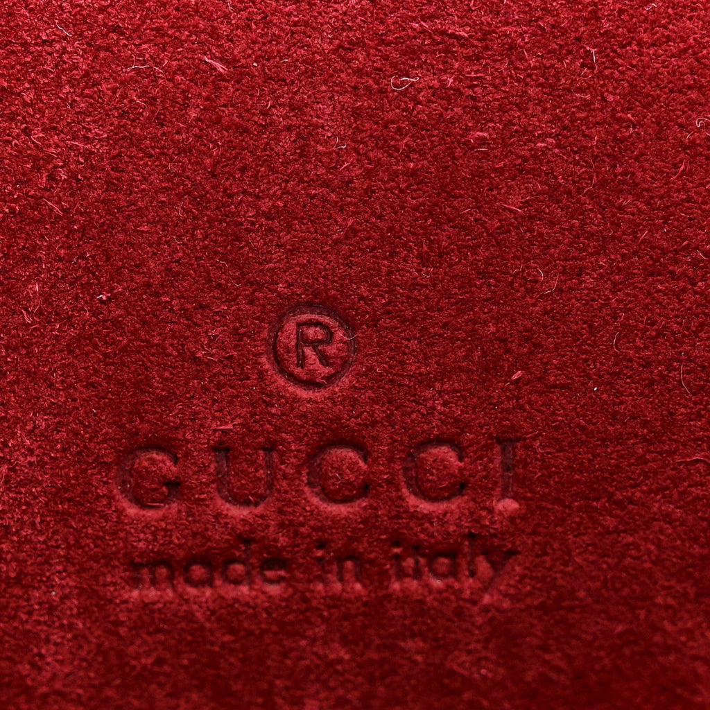 Gucci Crinkled Patent Mini Dionysus Shoulder Bag Rosso Ancora Red