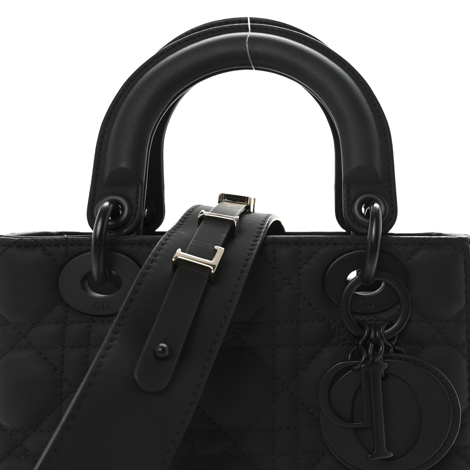 Christian Dior Ultra Matte Calfskin Cannage Small My ABCDior Lady Dior Black