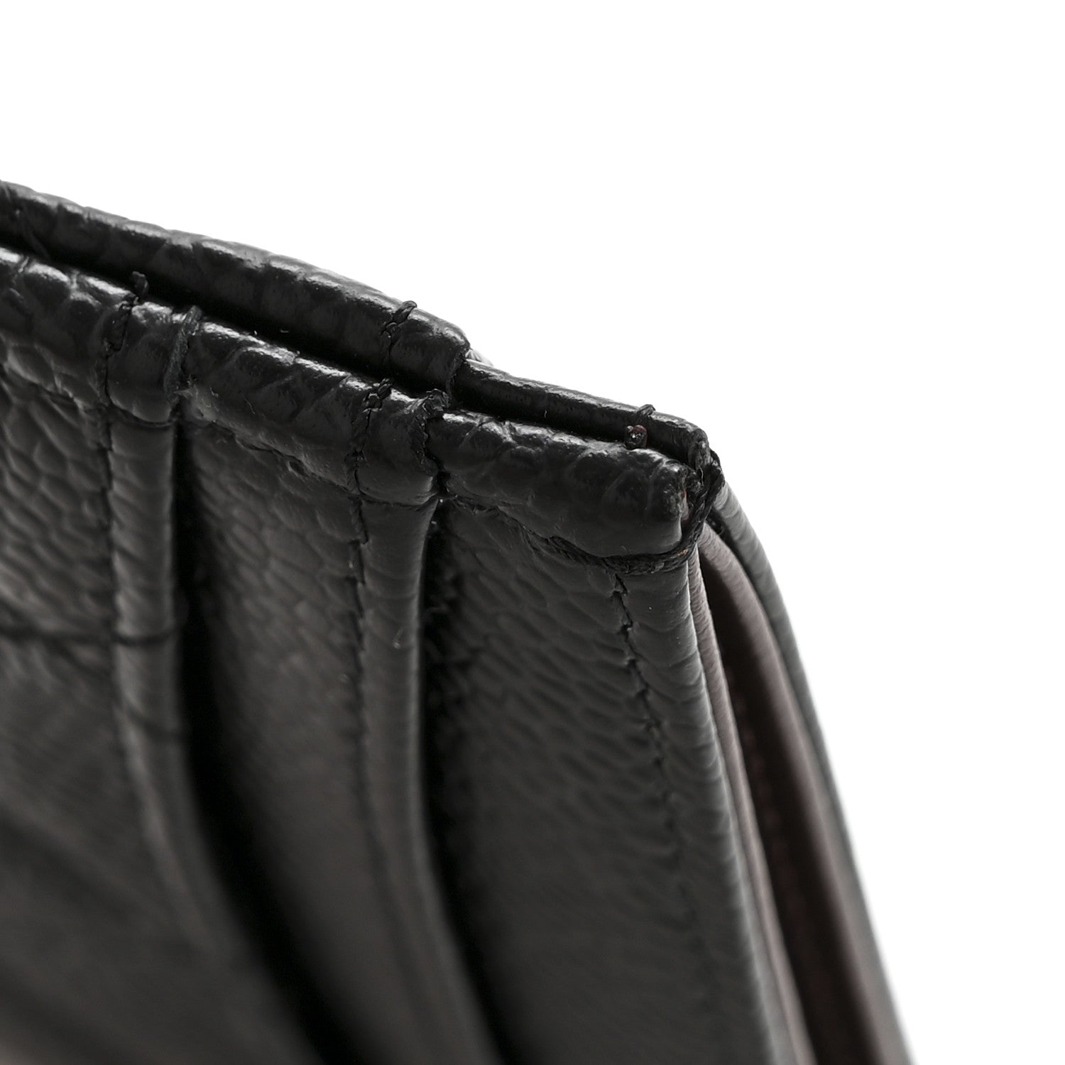 Caviar Quilted Card Holder Black