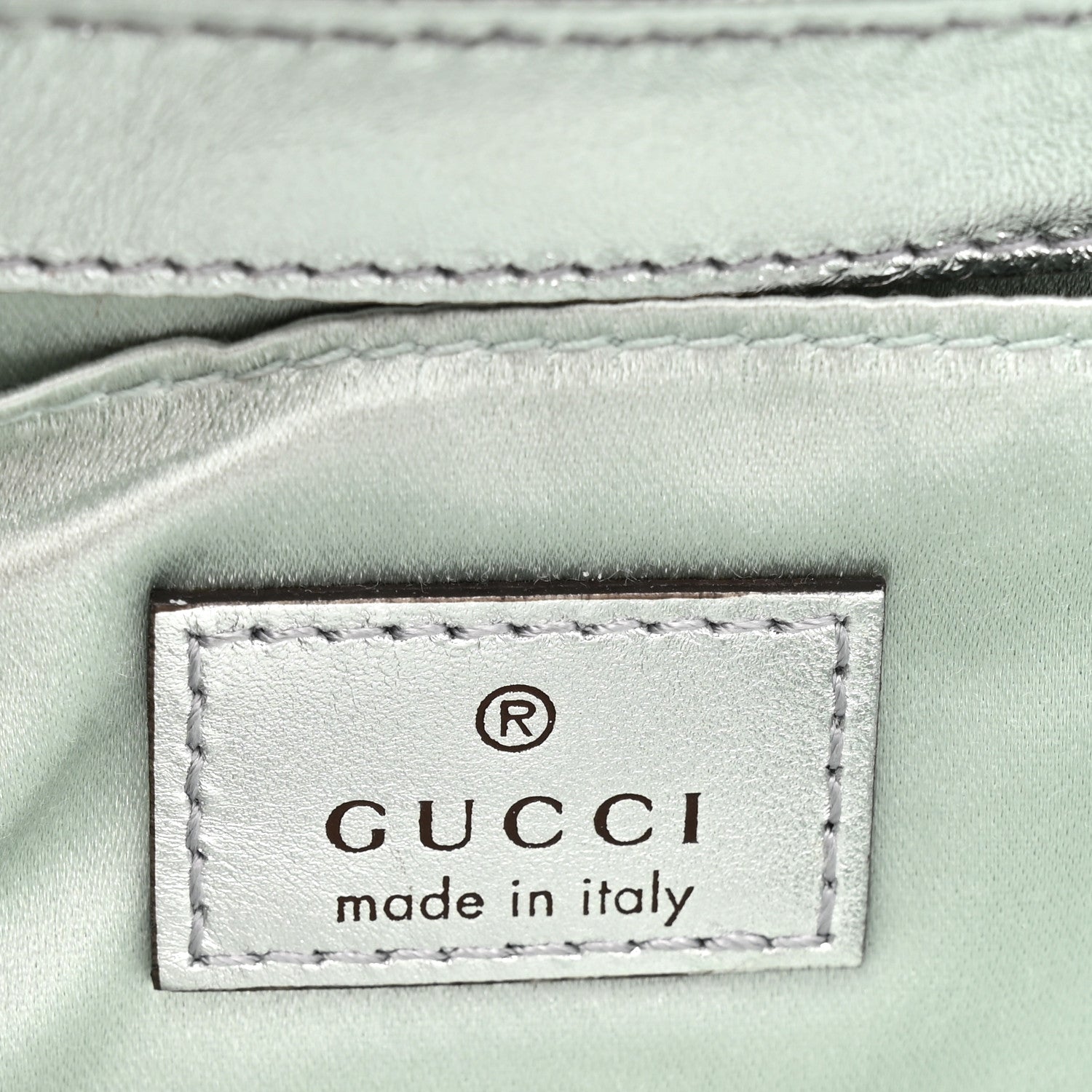Gucci Iridescent Nappa Vertical Matelasse Small Maxi Horsebit Chain Shoulder Bag Iridescent Salvy Green