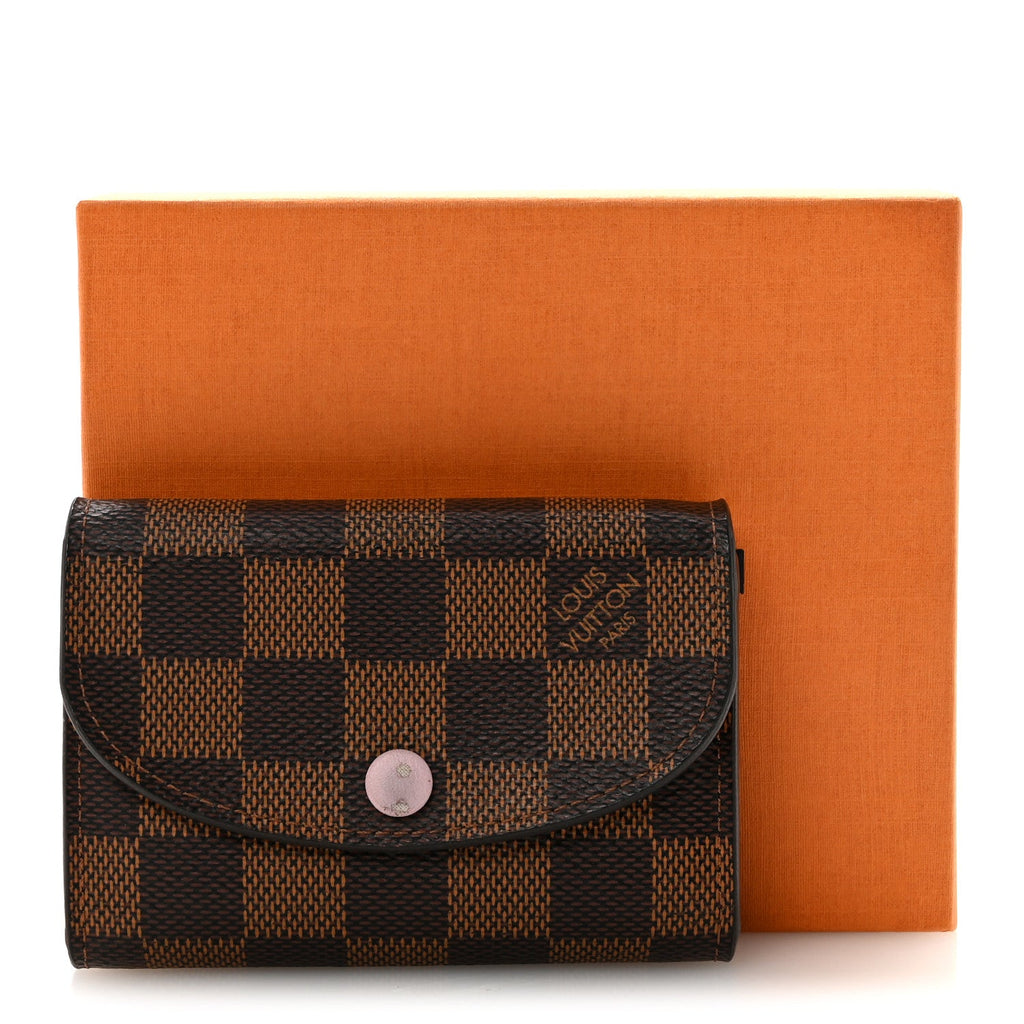 Louis Vuitton Damier Ebene Rosalie Coin Purse Rose Ballerine