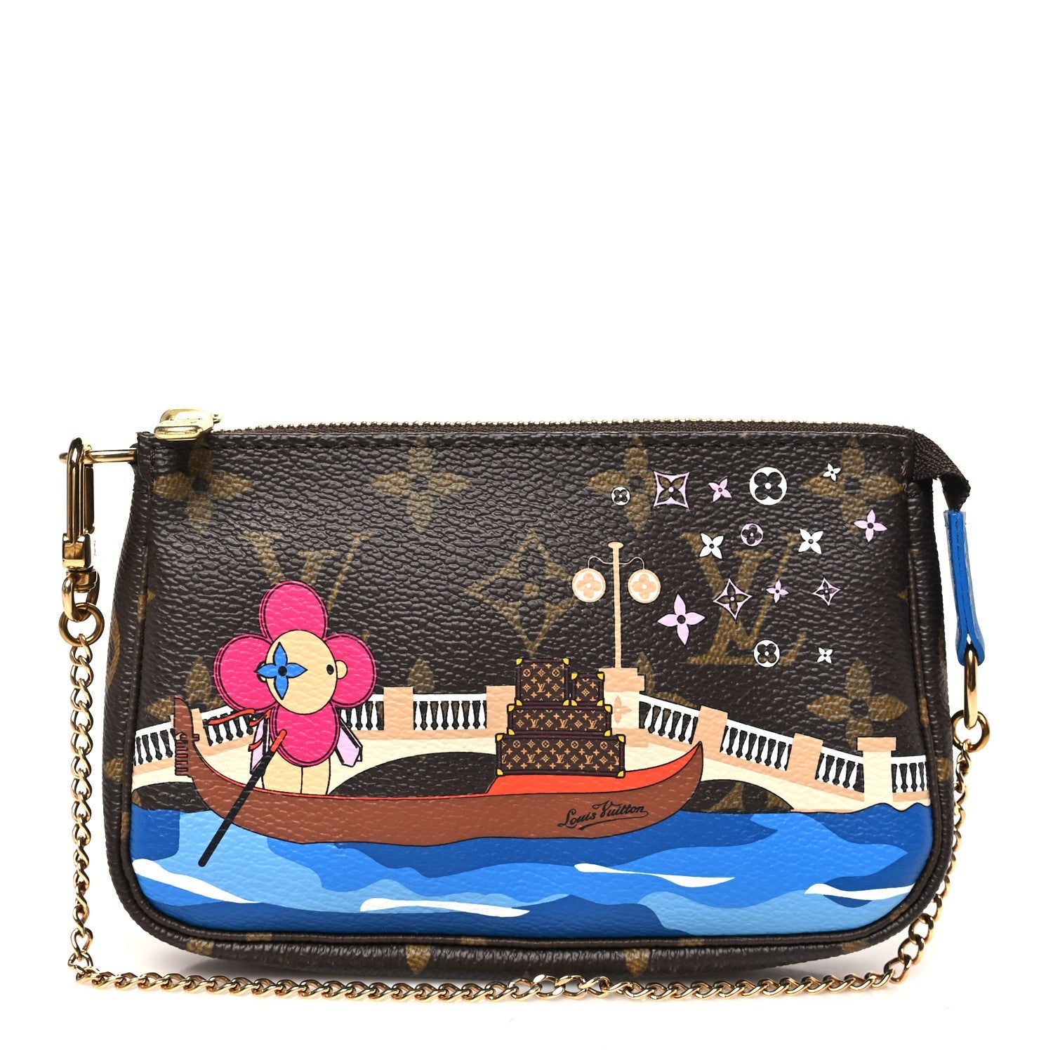 Louis Vuitton Monogram 2019 Christmas Animation Mini Venice Pochette Accessories Blue