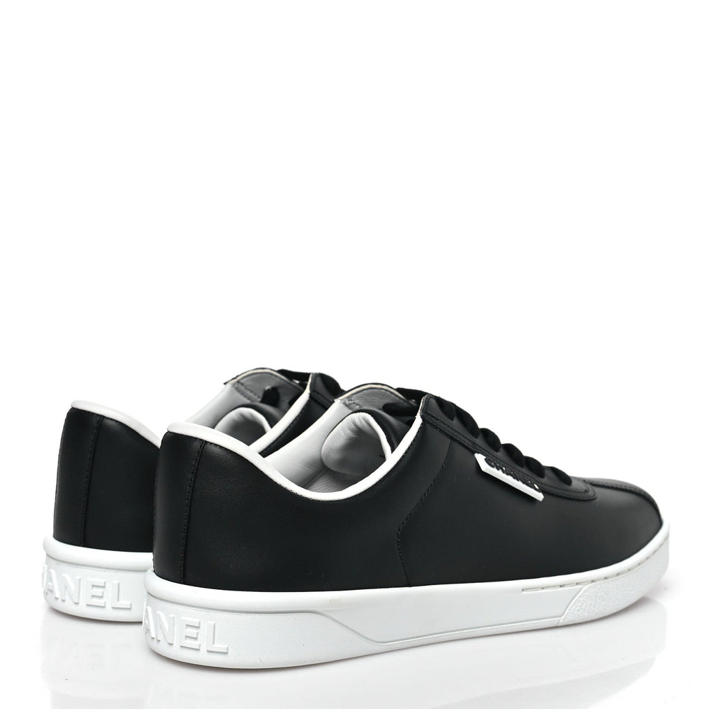 Calfskin CC Womens Sneakers 36.5 Black