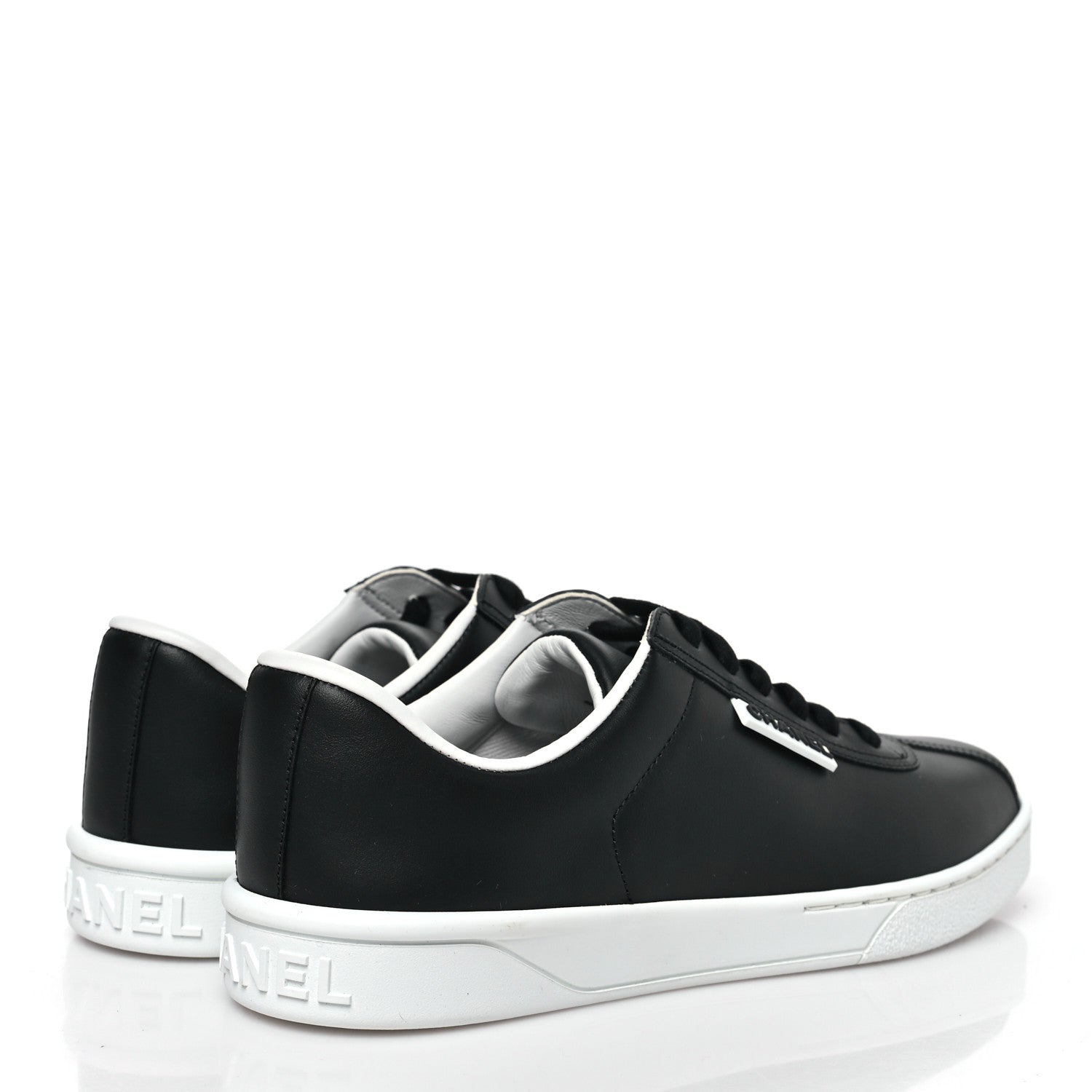 Calfskin CC Womens Sneakers 36.5 Black