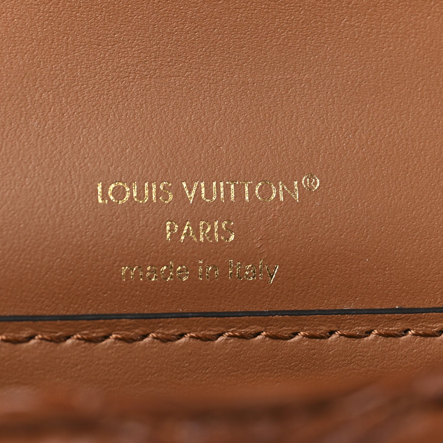 Louis Vuitton Lambskin Malletage Wallet On Chain GO-14 Tan