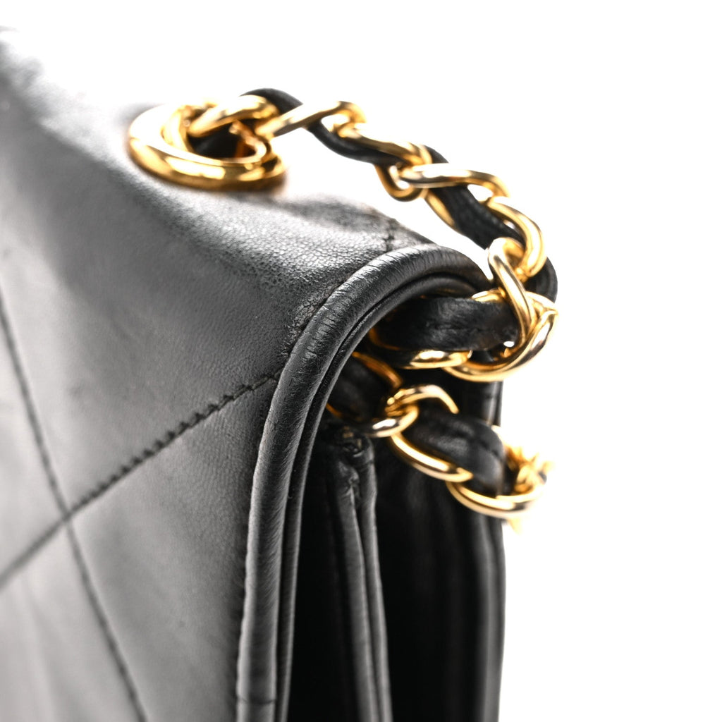 Chanel Lambskin Quilted Diamond CC Flap Black