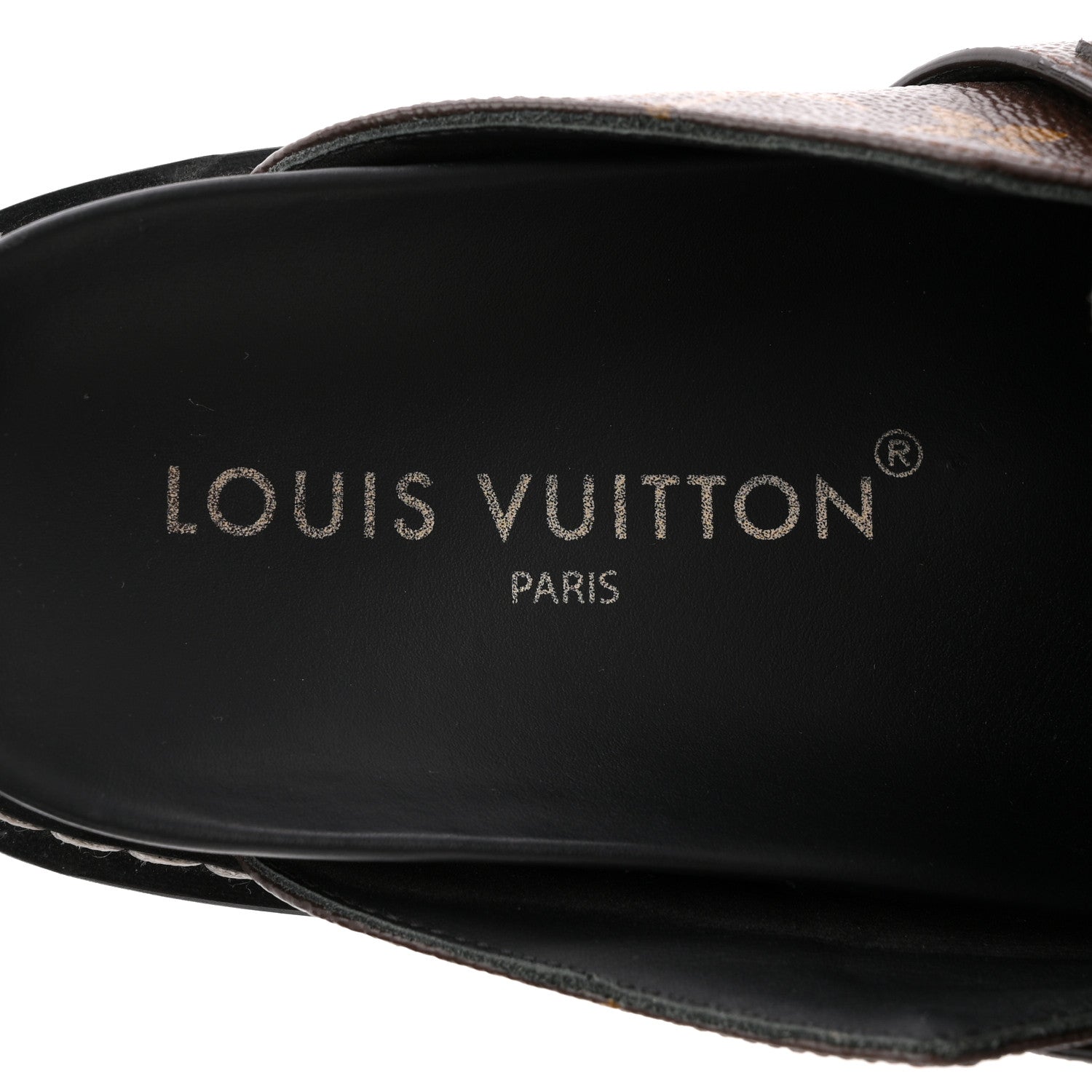 Louis Vuitton Patent Monogram Womens Cosy Flat Comfort Clog Mules 38 Brown