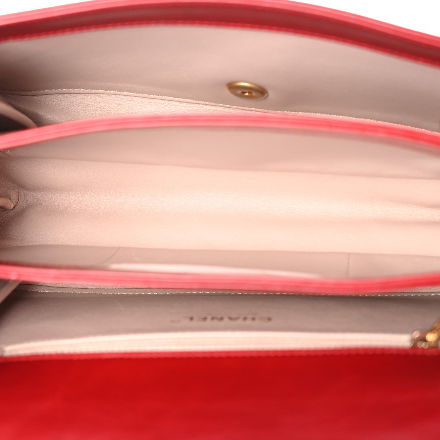 Chanel Iridescent Calfskin Quilted Small Straight Lined Flap Red