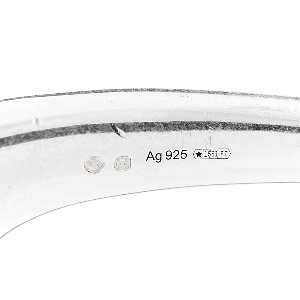 Gucci Sterling Silver Calfskin Horsebit Bracelet