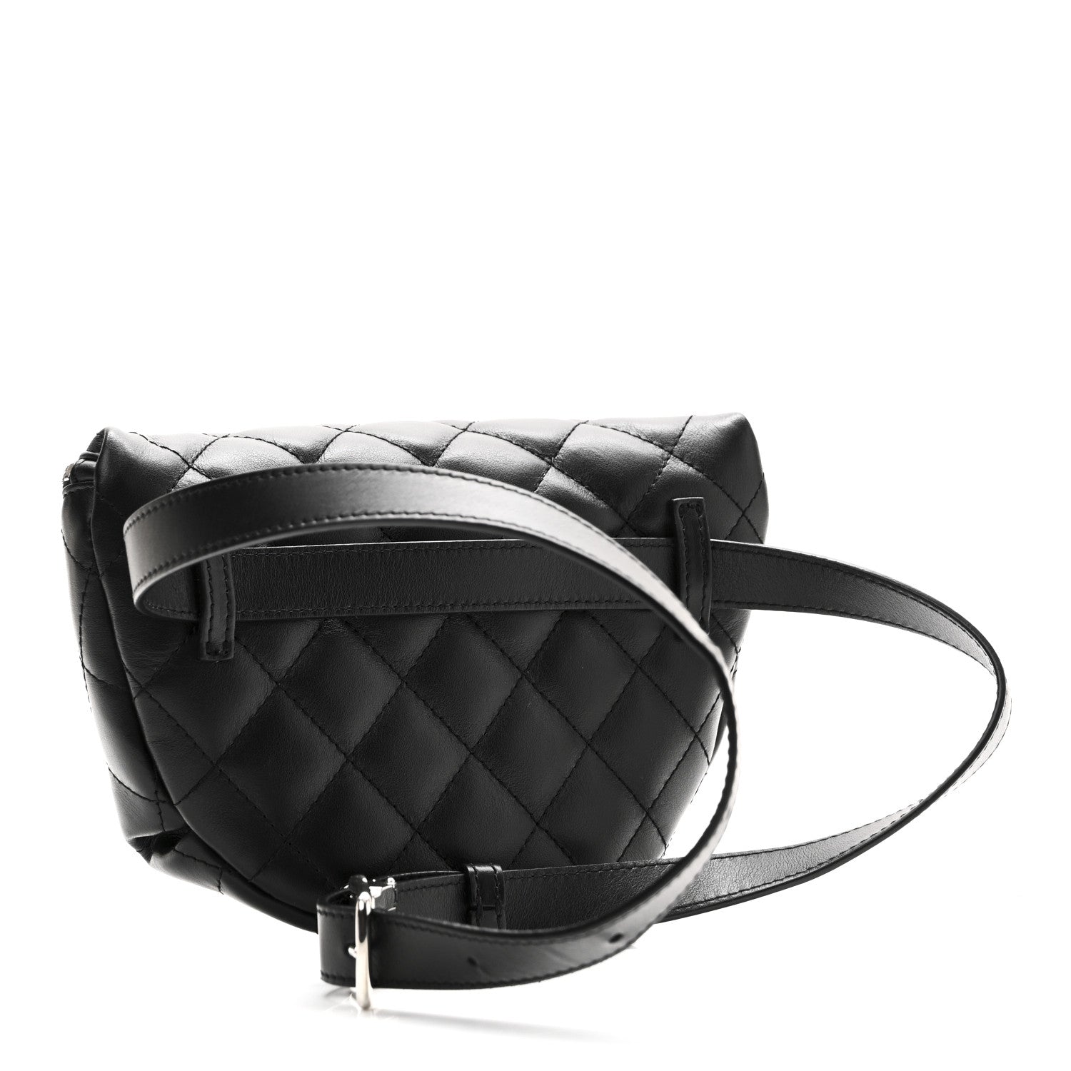 Chanel Calfskin Quilted Waist Belt Bag Black