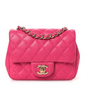 Chanel Lambskin Quilted Mini Square Flap Pink