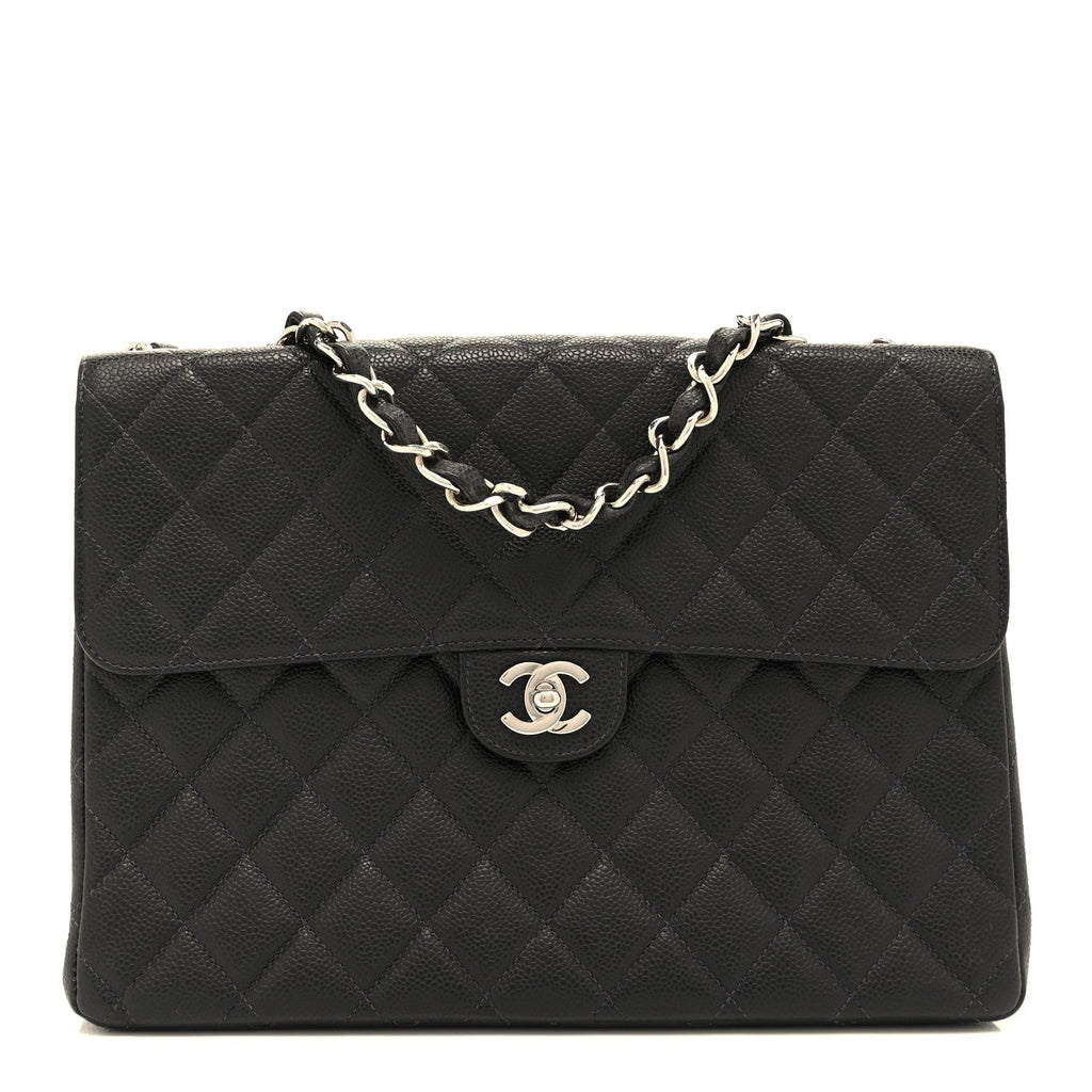 Chanel Caviar Jumbo Single Flap Black
