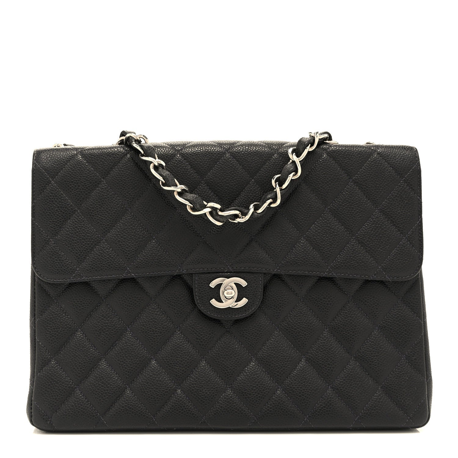 Chanel Caviar Jumbo Single Flap Black
