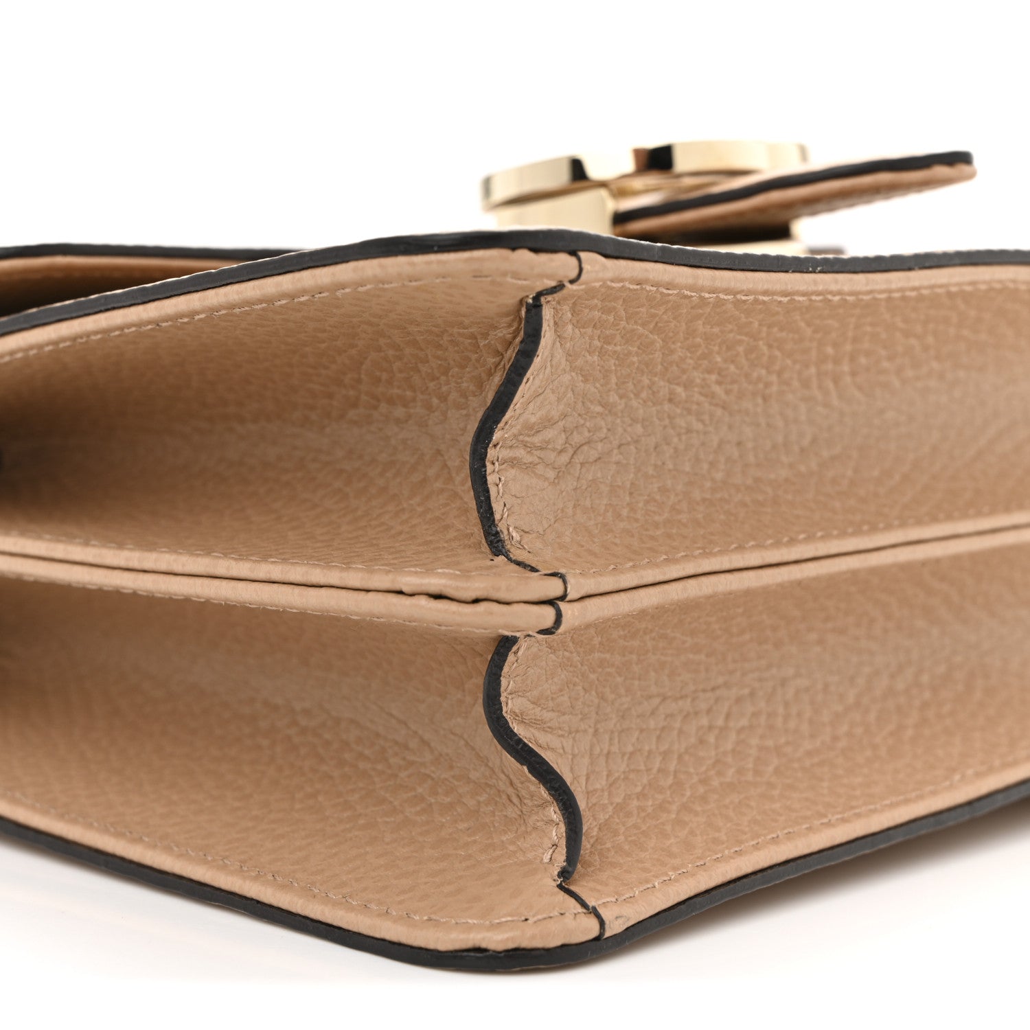 Gucci Dollar Calfskin Small Interlocking G Shoulder Bag Camelia