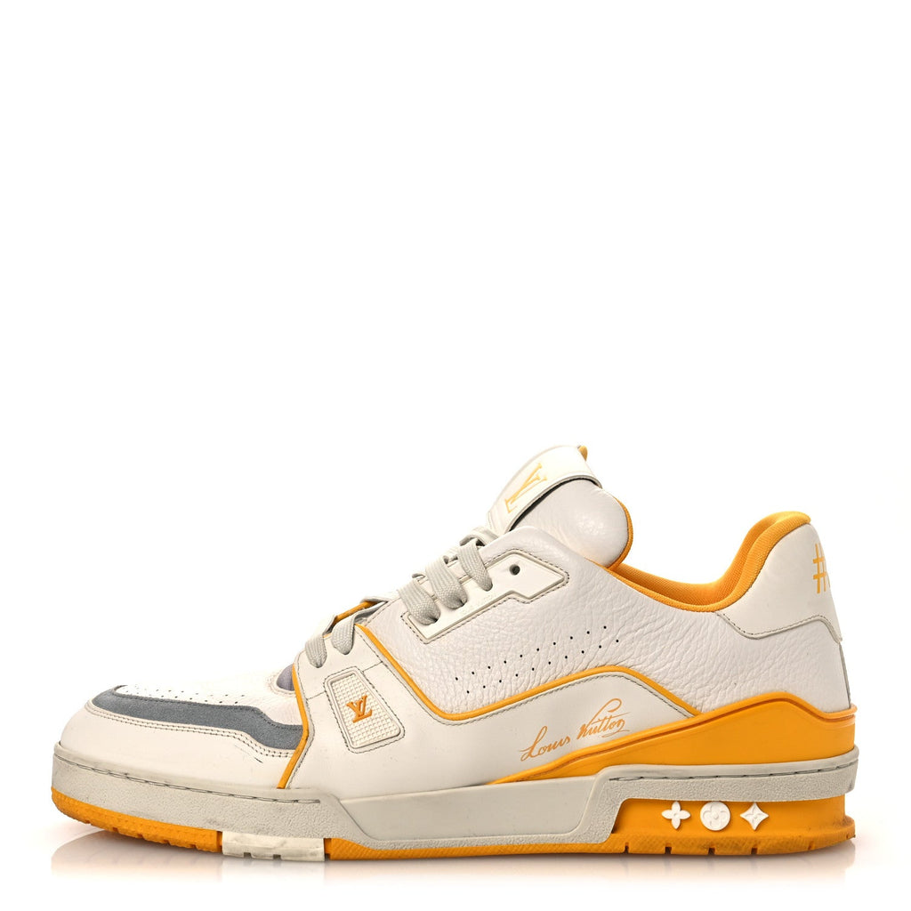 Louis Vuitton Calfskin LV Trainer Sneakers 11 Yellow