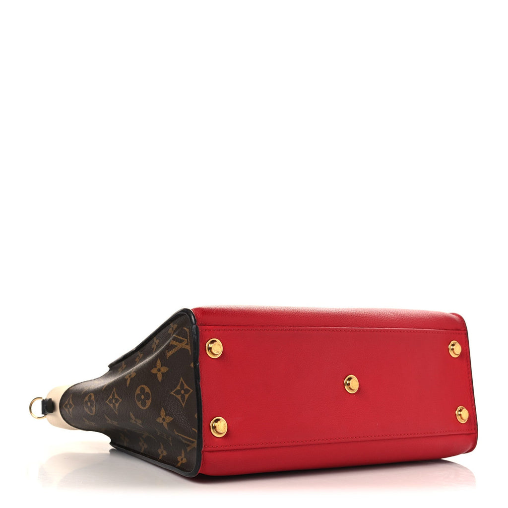 Louis Vuitton Calfskin Monogram On My Side Pirate Red