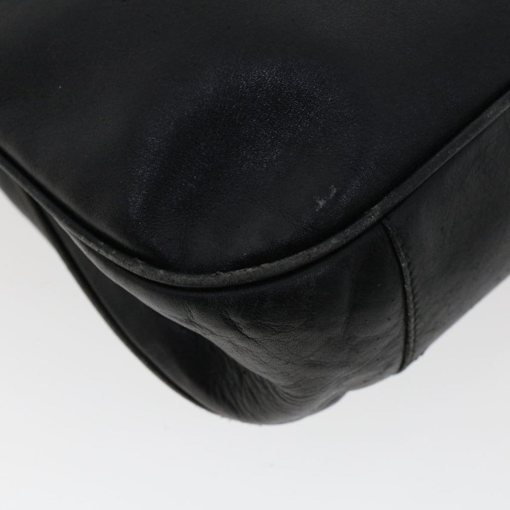 GUCCI Bamboo Shoulder Bag Leather 2way Black  46000