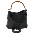 GUCCI Bamboo Shoulder Bag Leather 2way Black  46000