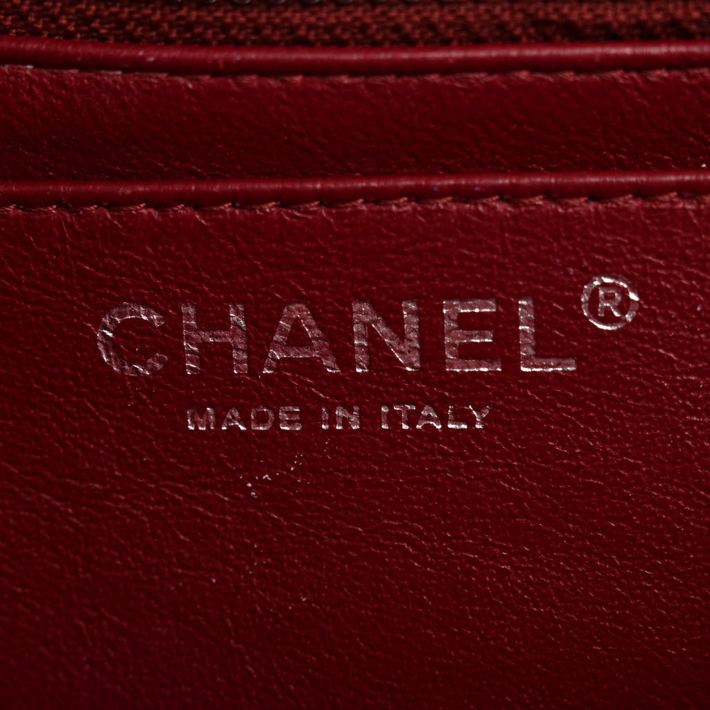 Chanel Caviar Quilted Jumbo Double Flap Dark Red