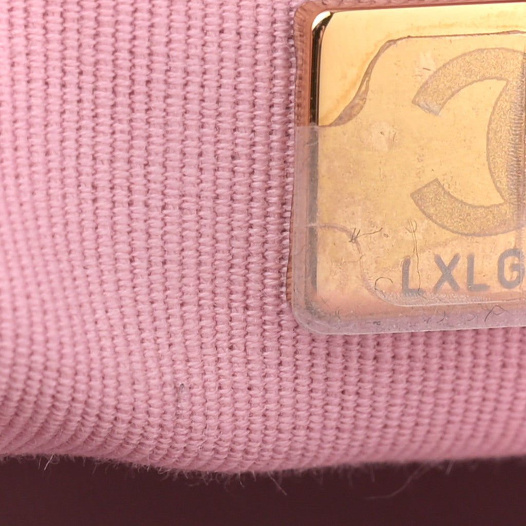 Chanel Lambskin Quilted Mini Lacquered Chain Flap Pink