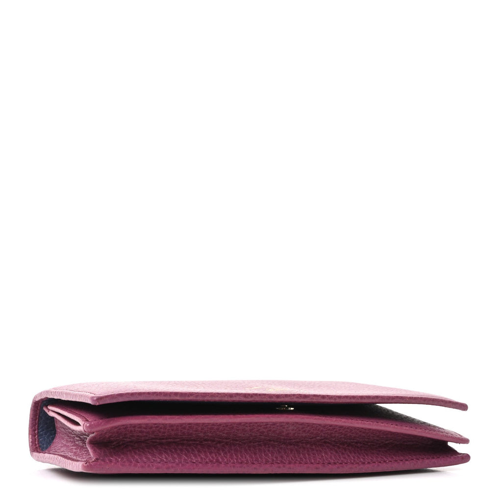 Gucci Dollar Calfskin Mini Swing Wallet Bag Purple