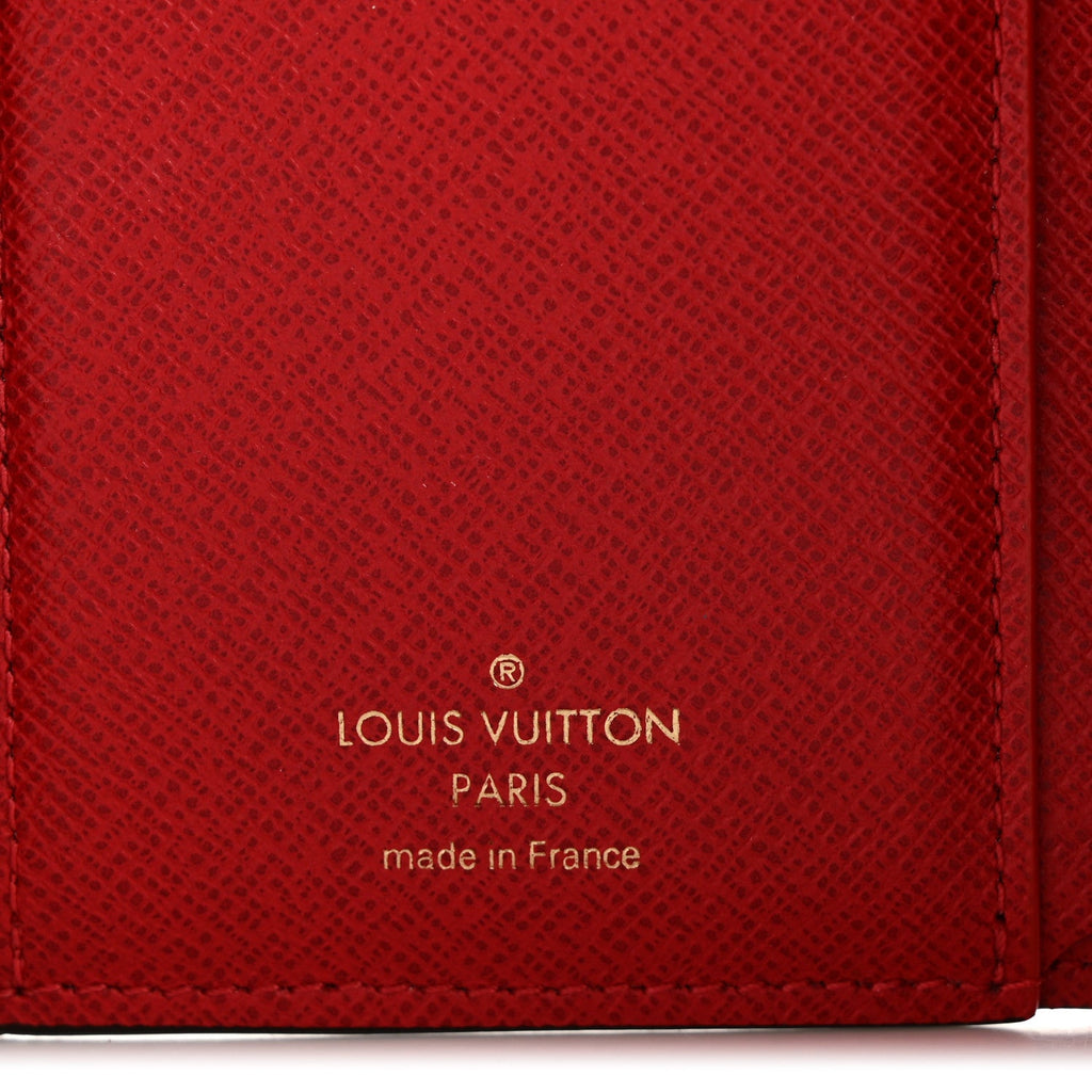 Louis Vuitton Damier Ebene Victorine Wallet Red