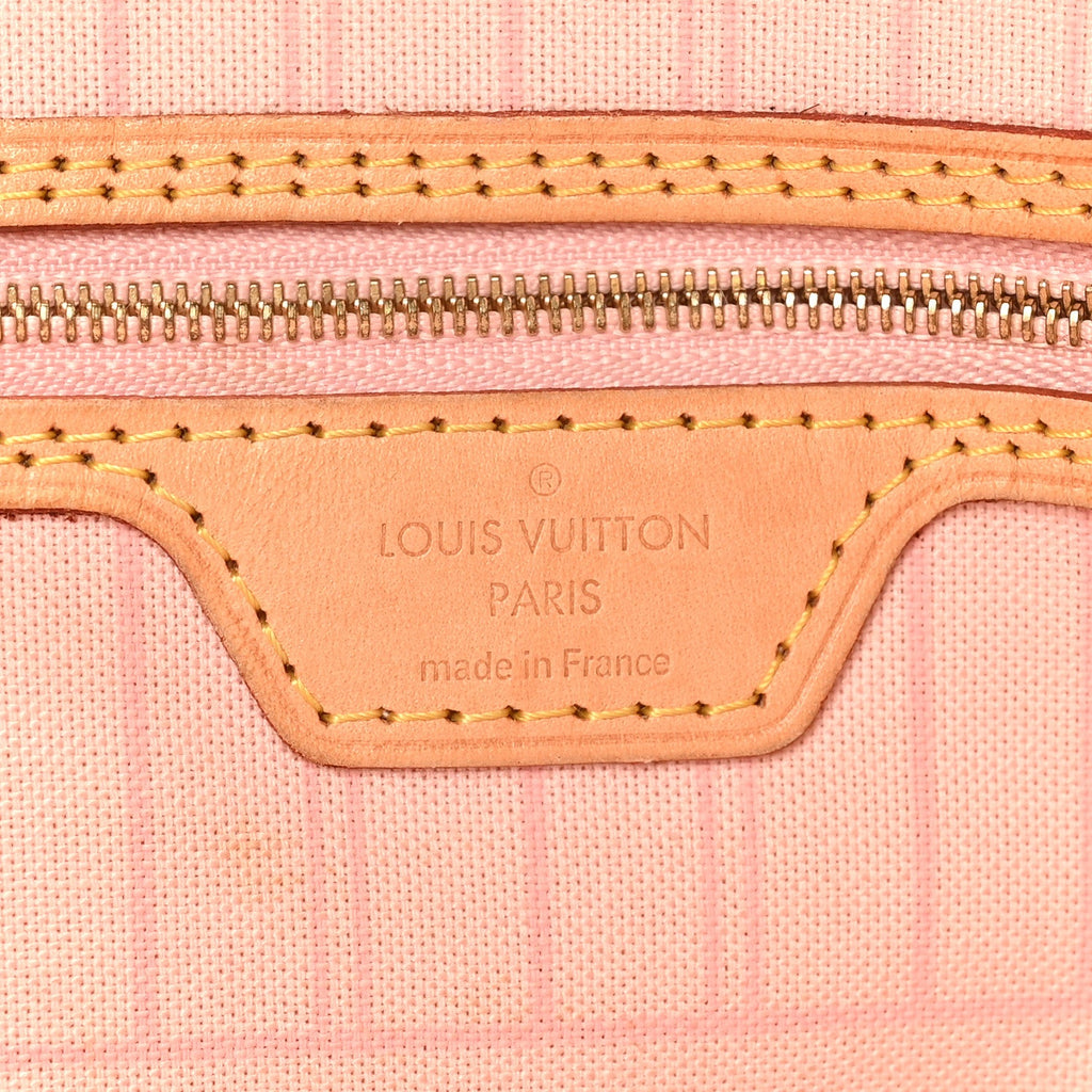 Louis Vuitton Damier Azur Neo Neverfull MM Rose Ballerine