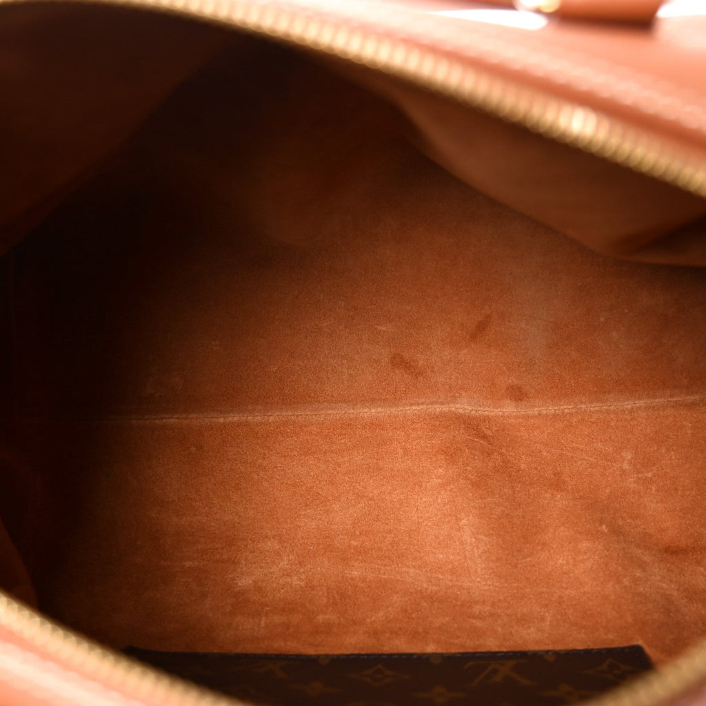 Louis Vuitton Grained Calfskin Low Key Speedy 30 Cognac