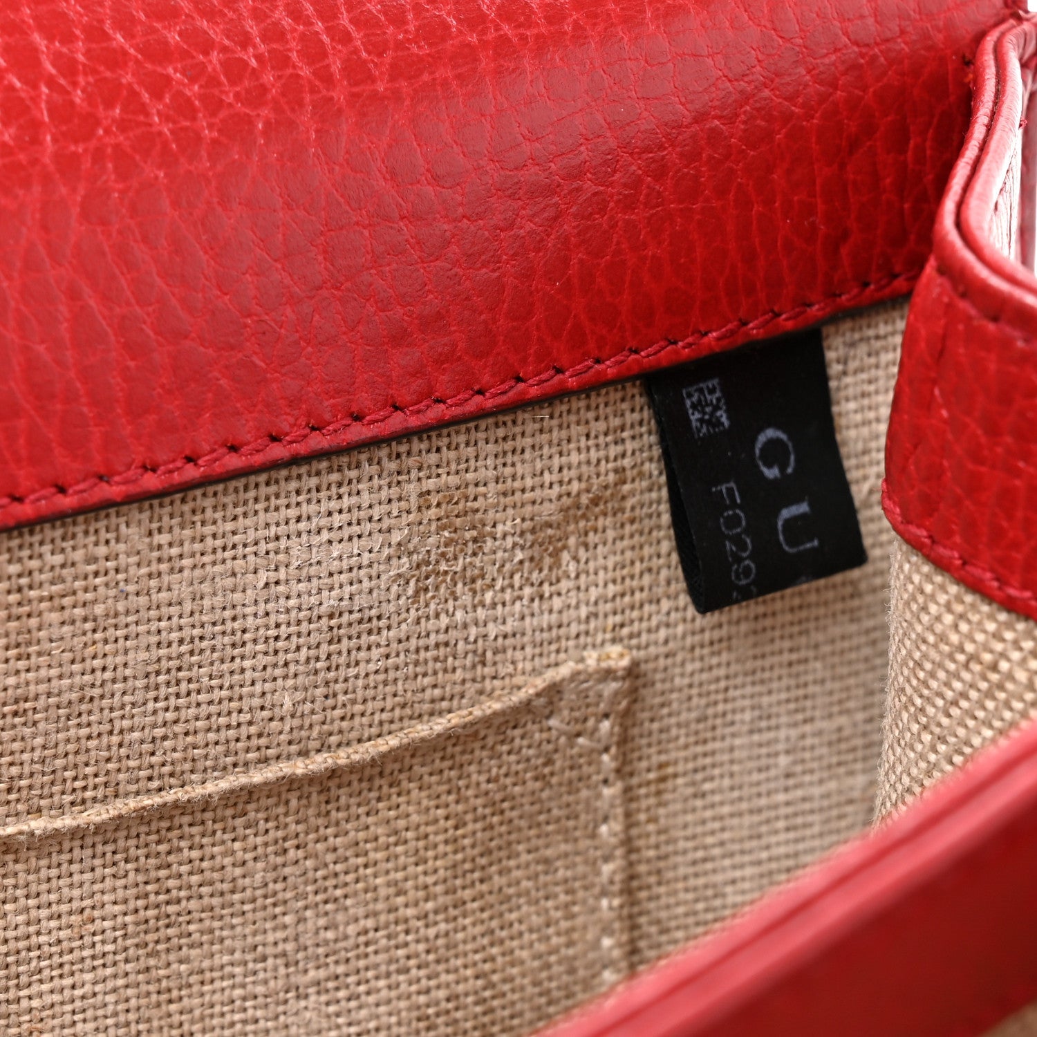 Gucci Dollar Calfskin Small Interlocking G Shoulder Bag Red