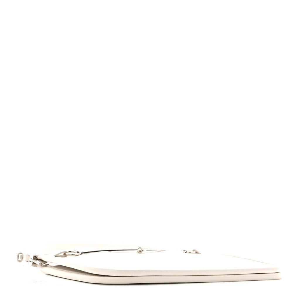 Gucci Calfskin Horsebit Slim Shoulder Bag White