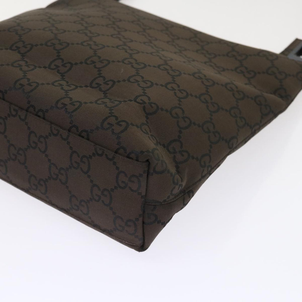 GUCCI GG Canvas Shoulder Bag Nylon Brown 0013102  46114