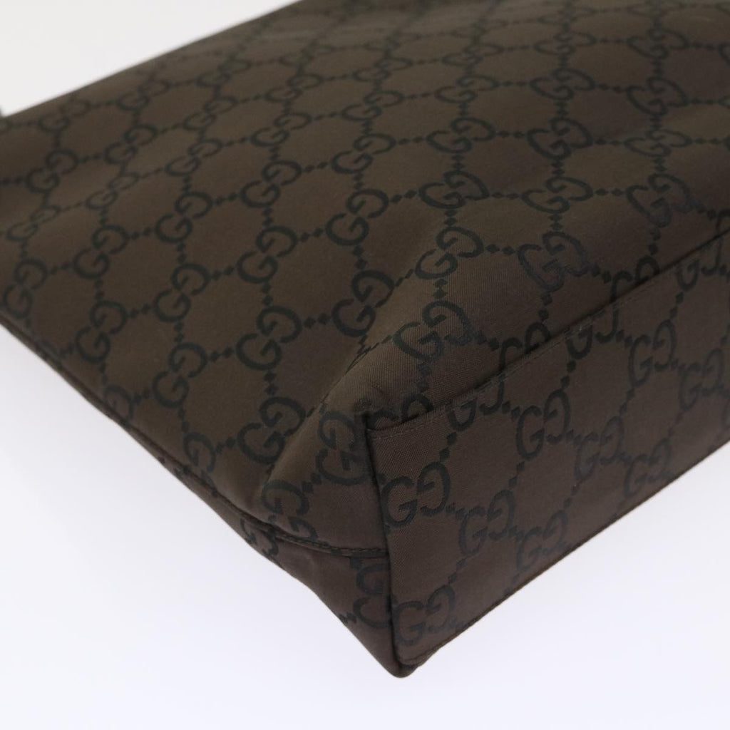 GUCCI GG Canvas Shoulder Bag Nylon Brown 0013102  46114