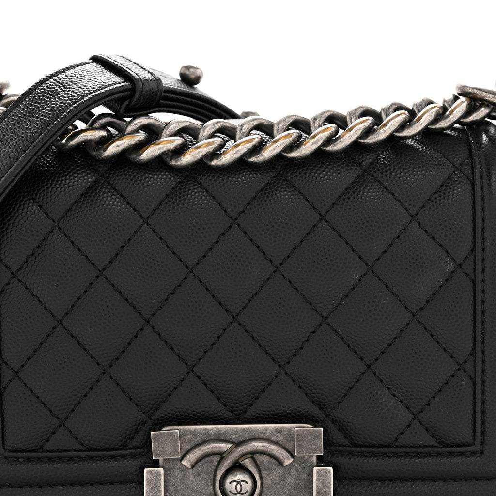 Chanel Caviar Quilted Small Boy Flap Black