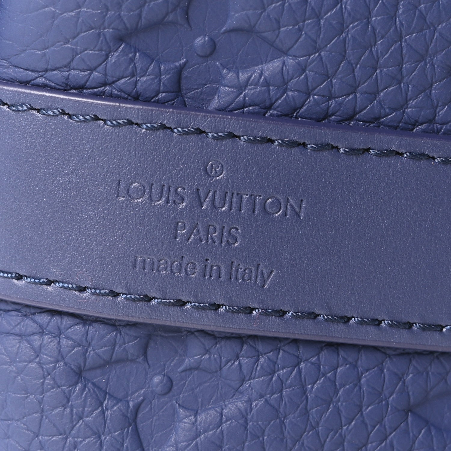 Louis Vuitton Monogram Taurillon Keepall Bandouliere 35 Blue