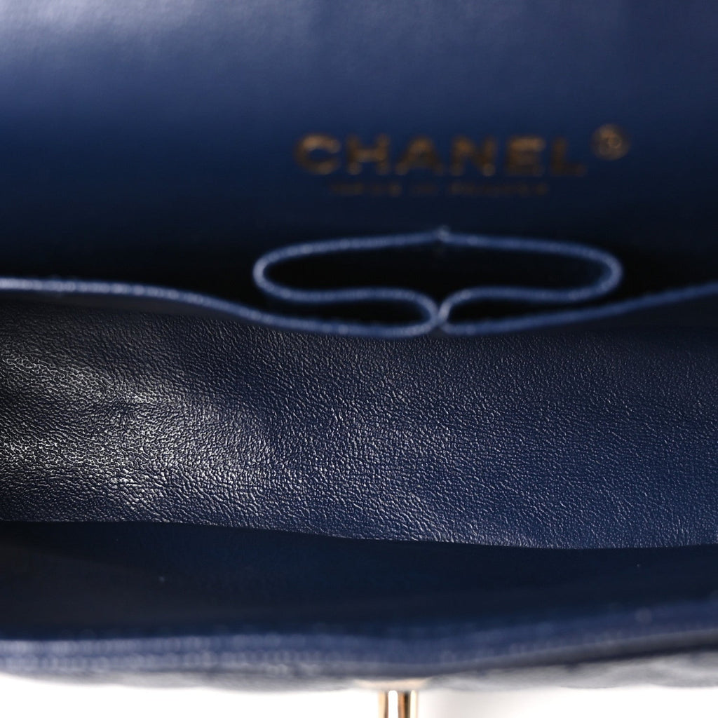 Chanel Caviar Quilted Medium Double Flap Navy