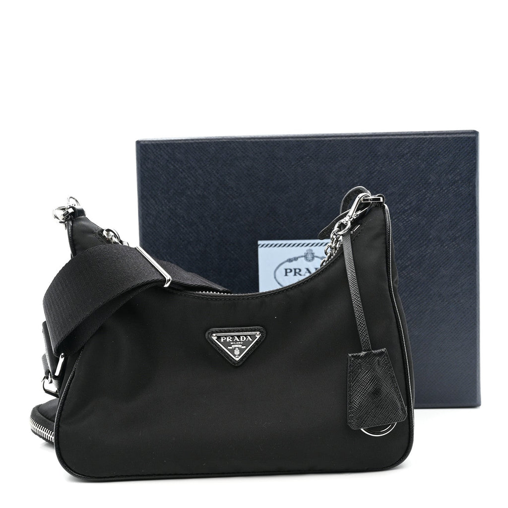 Prada Nylon Re-Edition 2005 Shoulder Bag Black