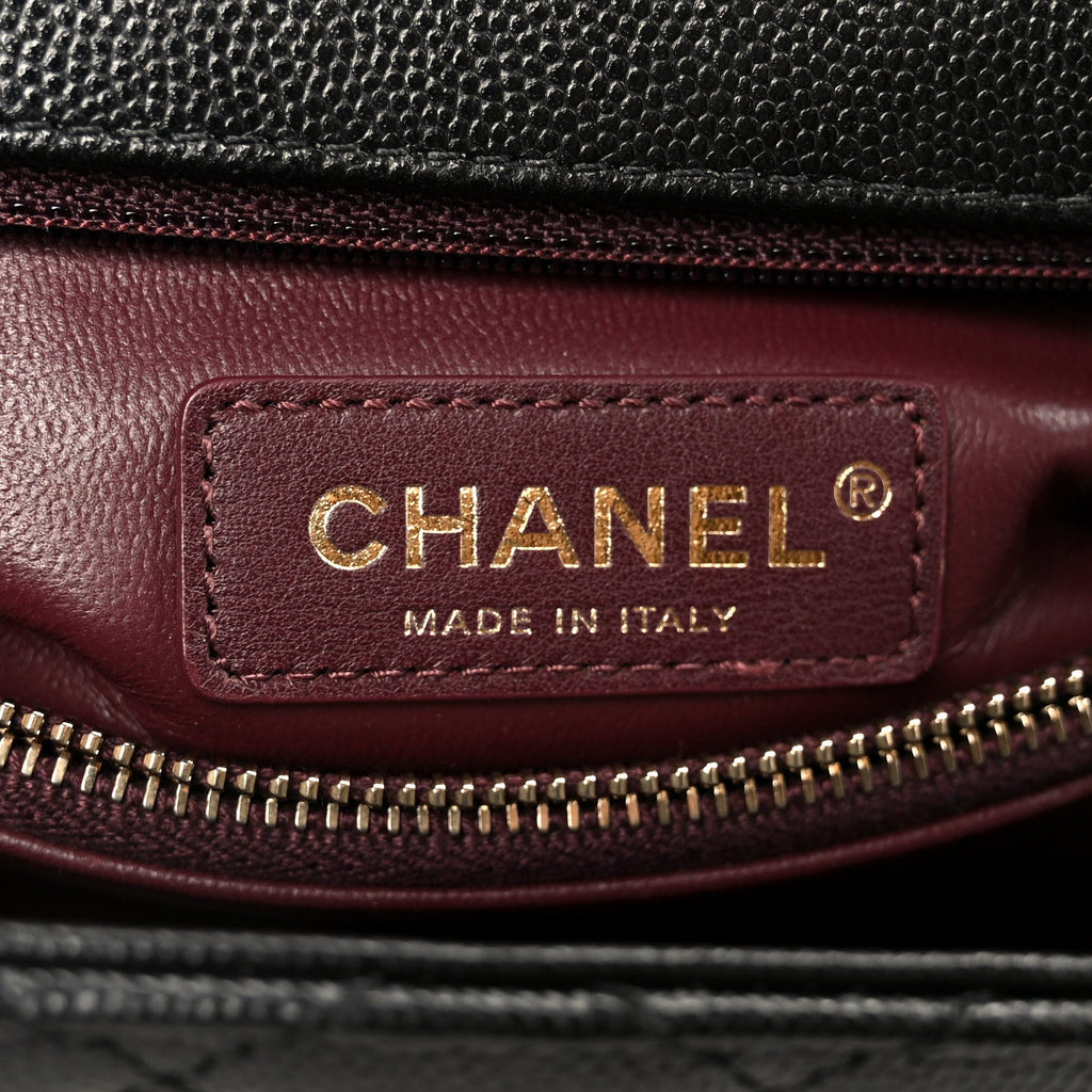 Chanel Caviar Quilted Small Coco Handle Flap Black
