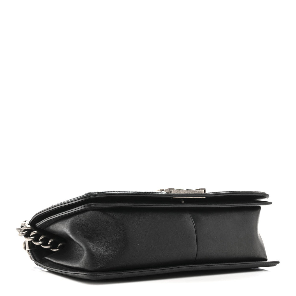 Chanel Lambskin Quilted Medium Boy Flap Black